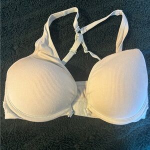 PINK Mint Green Ribbed PUSH-UP Bra